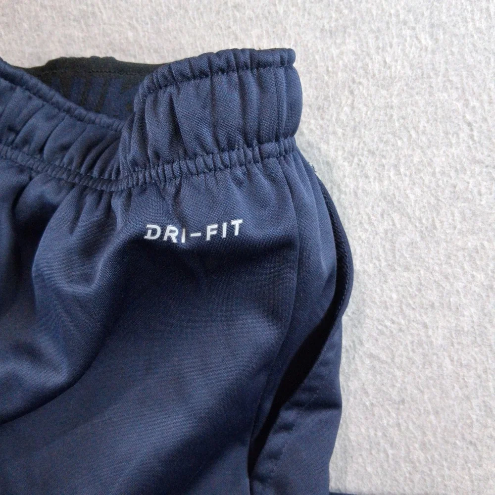 Nike Dri-FIT Athletic Pants Mens‎ Medium Navy Blue Straight Leg Fleece Lined